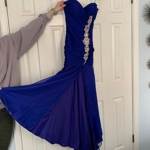 Strapless Jovani prom gown